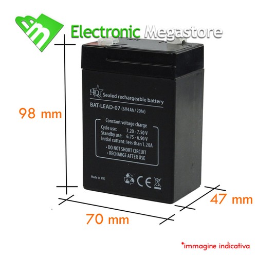 Batteria piombo ermetica 6v - al,