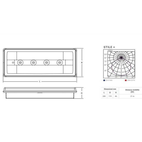 Lampada emergenza led - emergenza led, da